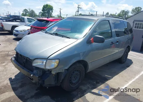 1998 Toyota Sienna Le из США, поврежденный, VIN 4T3ZF13C9WU036694